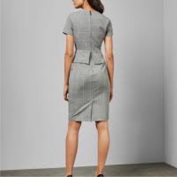 Ted Baker Arriia Working Title Glen Plaid Peplum Dress Ted 3 - Picture 4 of 9